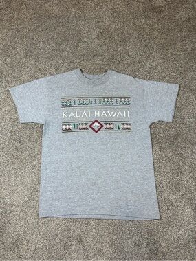Vintage Kauai Hawaii T Shirt Single Stitch Made USA Tourist Tee 90s Surf Medium